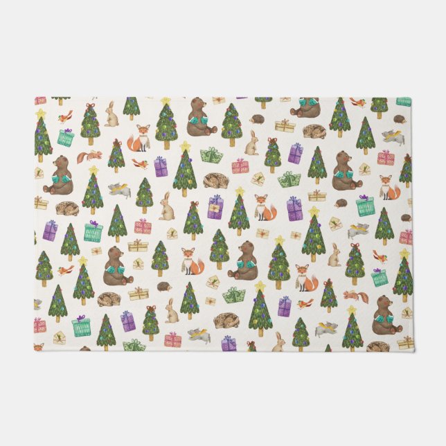 Felpudo Patrón navidad Forrest (Anverso)