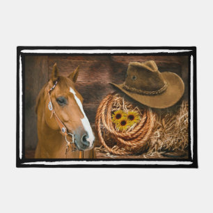 Felpudo Patrón occidental de Lasso Gorra Vaquero de Caball