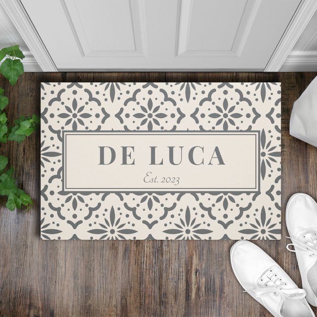 Felpudo Patrón personalizado de mosaico de parejas recién  (Subido por el creador)