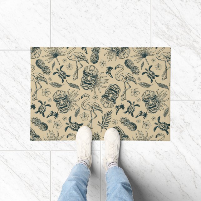 Felpudo Patrón tropical vintage (Interior)