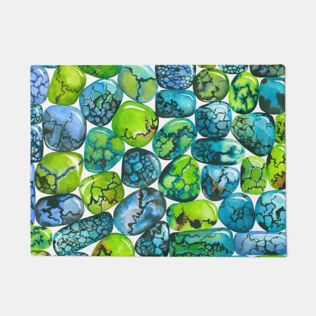 Felpudo Patrón turquesa (Anverso)