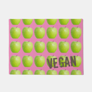 Felpudo Patrón Vegan Apple para el amante de las frutas ve