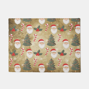Felpudo Patrón vintage de Papá Noel