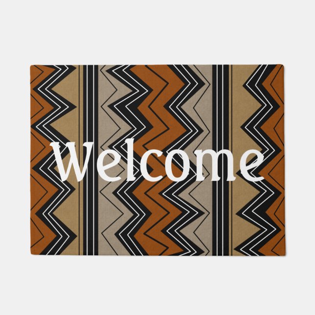 Felpudo Patrón Zigzags Africano (Anverso)