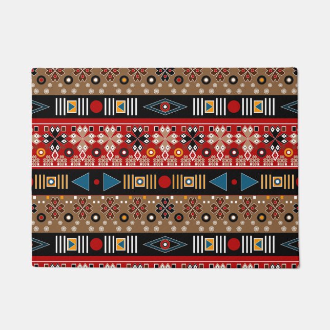 Felpudo Patrones africanos, patrón oriental arrojar almoha (Anverso)