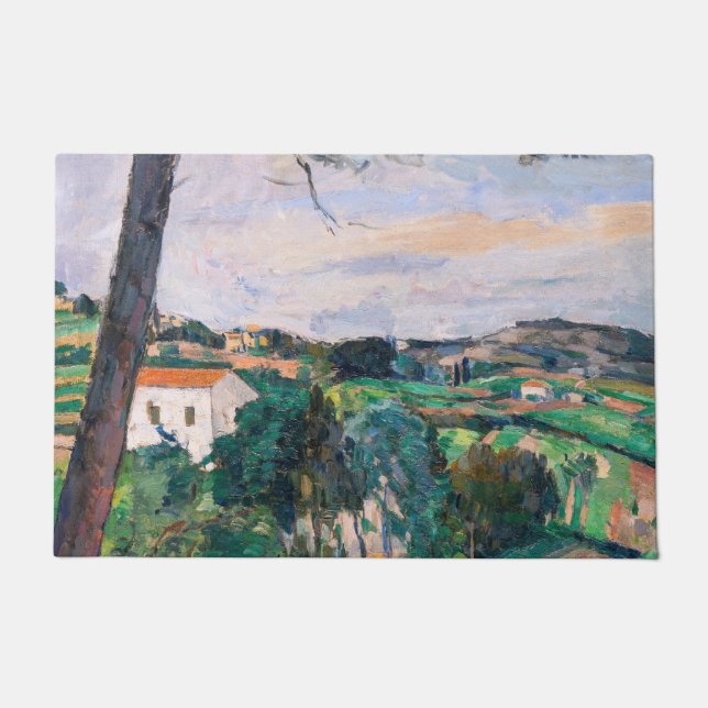 Felpudo Paul Cezanne - Árbol de pinos en Estaque (Anverso)