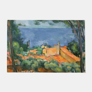 Felpudo Paul Cezanne - Estaque con techos rojos