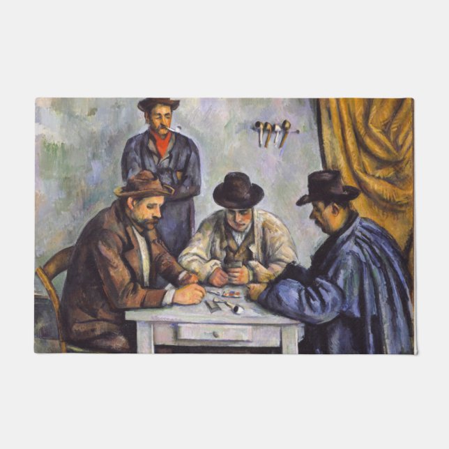 Felpudo Paul Cezanne - Los jugadores de cartas (Anverso)