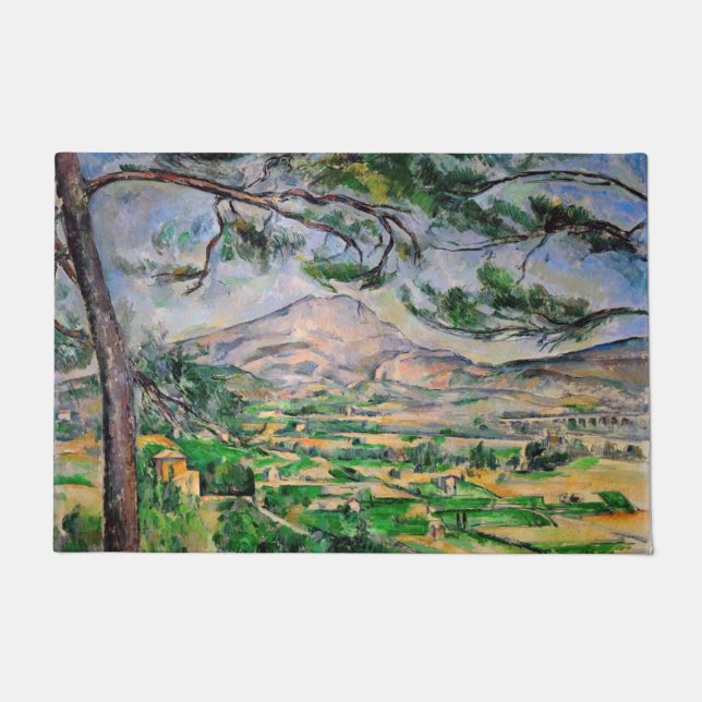 Felpudo Paul Cezanne - Mont Sainte-Victoire y Pino Grande (Anverso)