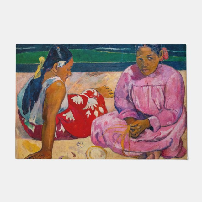 Felpudo Paul Gauguin - Mujeres tahitianas en la playa (Anverso)