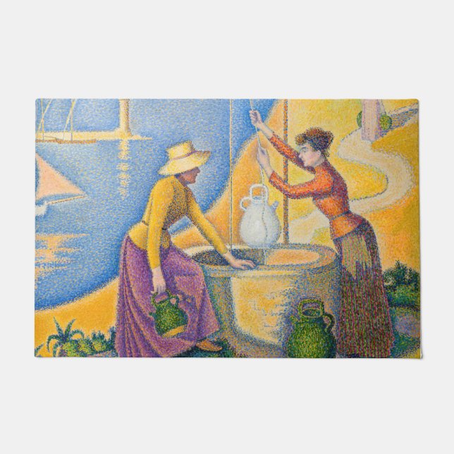 Felpudo Paul Signac - Mujeres en el pozo (Anverso)