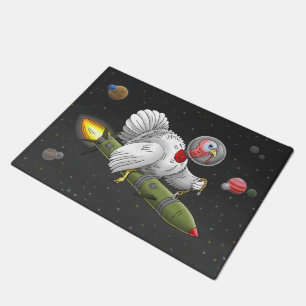 Felpudo Pavo cohete en el espacio exterior