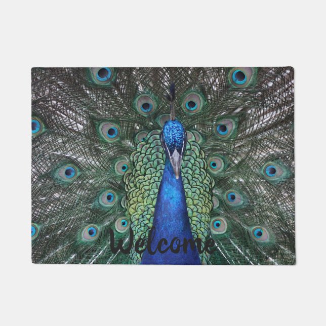 Felpudo pavo real (Anverso)