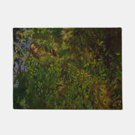 Felpudo Pavo real en el bosque (por Abbott Henderson Thaye