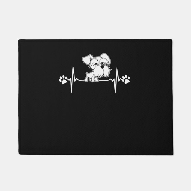Felpudo Paw Imprimir regalo de schnauzer de latido (Anverso)