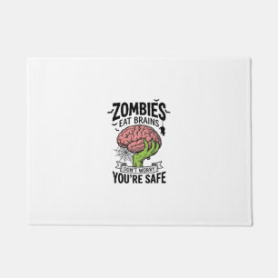 Felpudo Payaso Zombie Come Cerebros Estás Seguro Halloween
