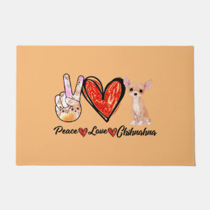 Felpudo paz amor chihuahua perro mamá chihuahua amantes mo