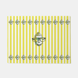 Felpudo Paz de Buda en franjas amarillas