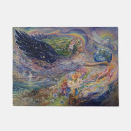 Felpudo Paz en la estera de puerta de la tierra