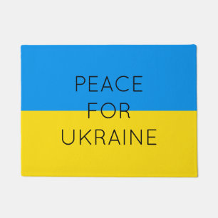 Felpudo Paz para Ucrania Simple Bandera Mínima Ucraniana