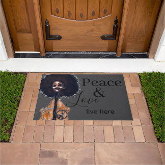 FELPUDO PEACE AND LOVE DOORMAT
