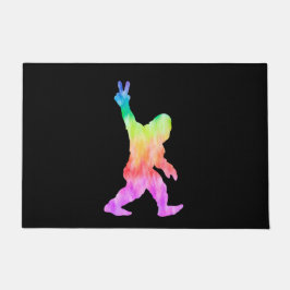 Felpudo Peace Love Bigfoot