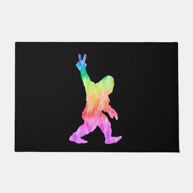 Felpudo Peace Love Bigfoot (Anverso)