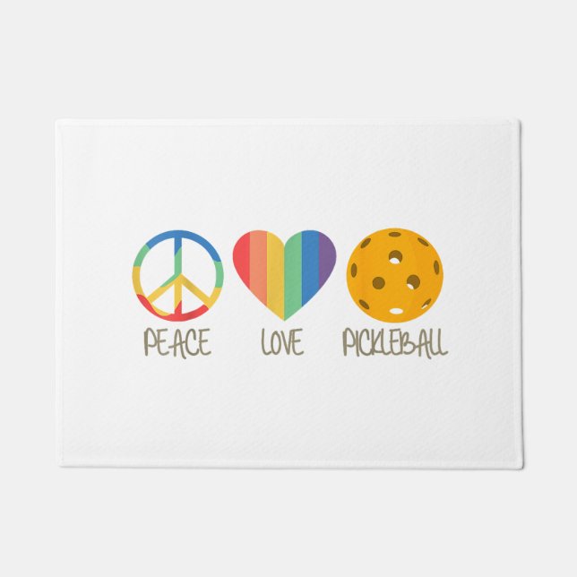 Felpudo Peace Love Pickleball (Anverso)