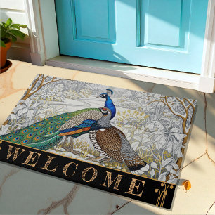 Felpudo Peacock & Groupe Art Nuovo Winter / Gold Floral