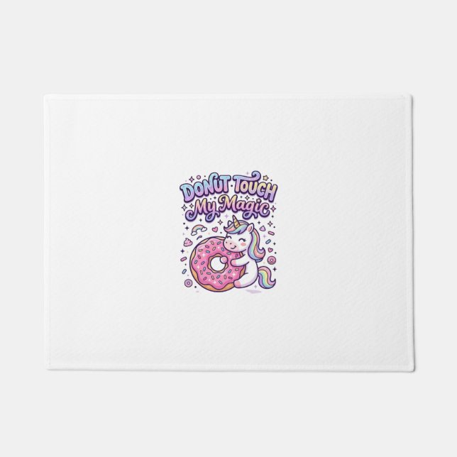 Felpudo Pegatina de idea de regalo mágico de donut de unic (Anverso)