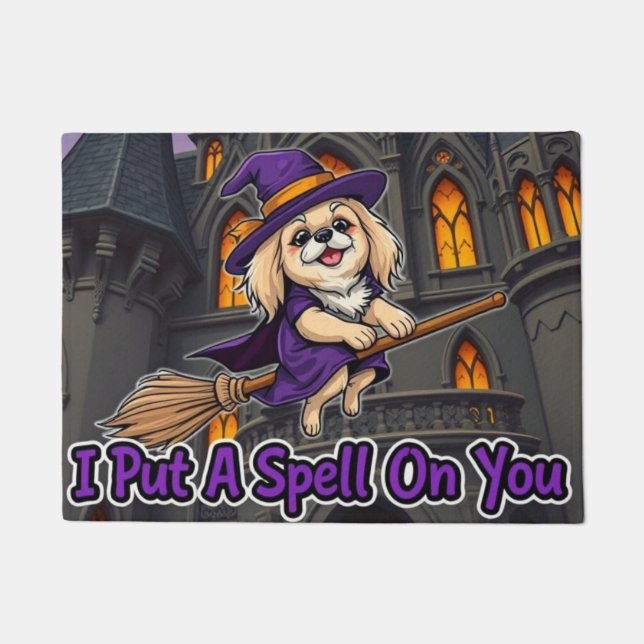 Felpudo Pekingese Witch I Put a Spell On You (Anverso)
