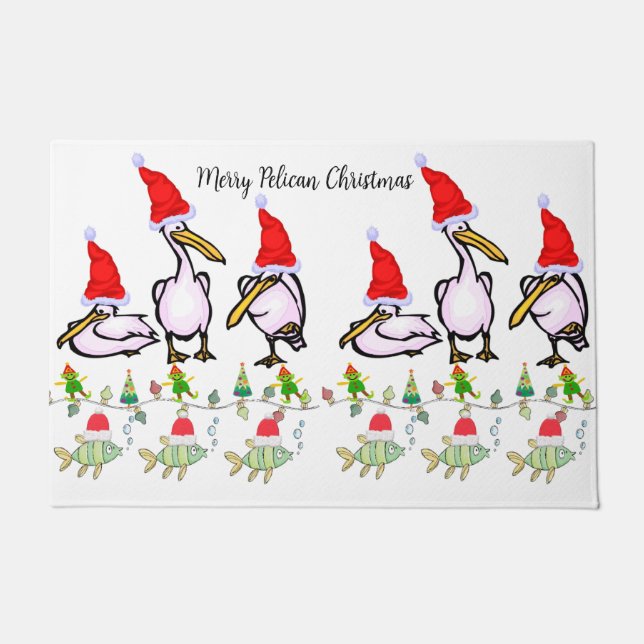 Felpudo Pelican Merry Christmas Matt Doormat (Anverso)