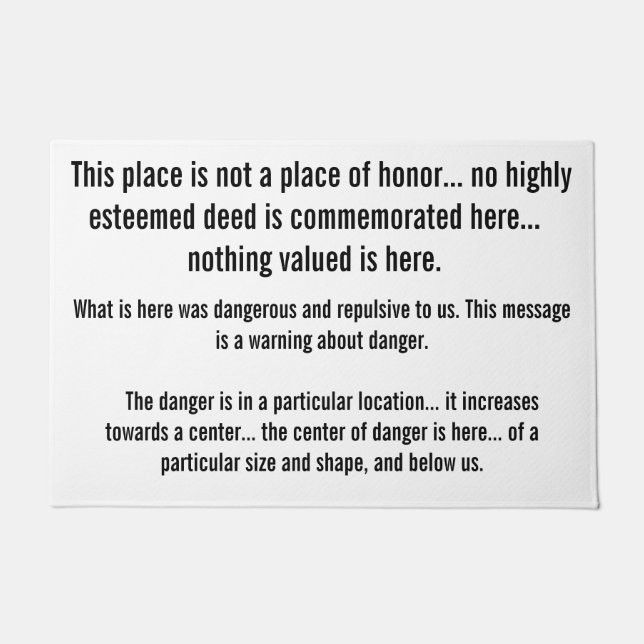 Felpudo Peligros meméticos (Anverso)