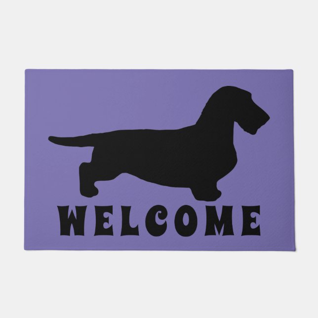 Felpudo Pelo duro de Dachshund - Silhouette 1 (Anverso)