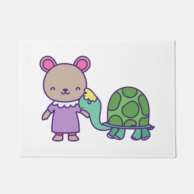 Felpudo peluche y tortuga (Anverso)