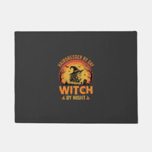 Felpudo Peluquera De Día Bruja De Noche Diseño De Hallowee