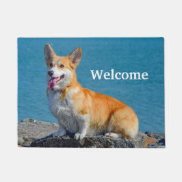 Felpudo Pembroke rojo y blanco galés Corgi cachorro perro