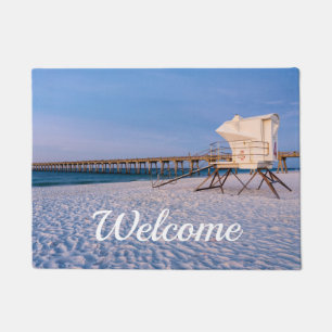 Felpudo Pensacola Morning Lifeguard Stand Y Pier Welcome