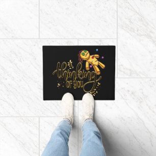 Felpudo Pensando en tu divertida muñeca de Halloween Voodo