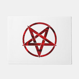 Felpudo Pentagrama del Diablo Rojo