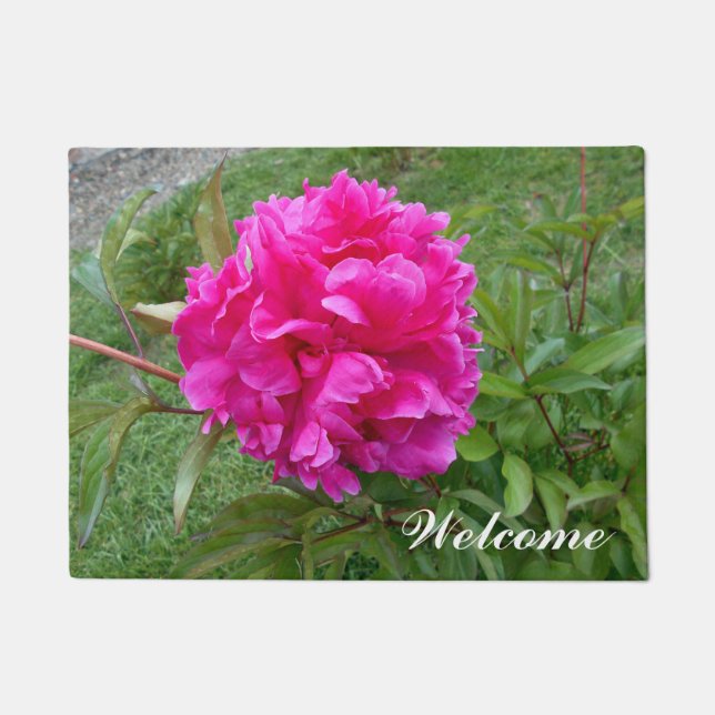Felpudo Peony rosado radiante (Anverso)