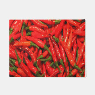 Felpudo Peppers de Chili Rojo