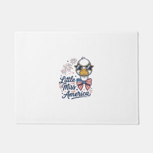 Felpudo Pequeña Señorita América Pato Patriótico Camiseta 