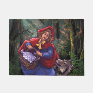 Felpudo Pequeño arte de capucha roja