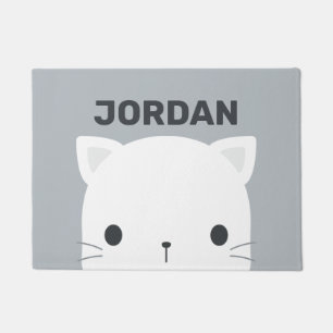 Felpudo Pequeño gato con nombre personalizado