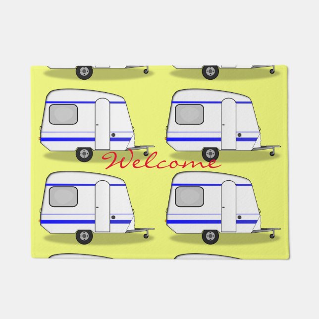 Felpudo Pequeño remolque caravana gitana Thunder_Cove cual (Anverso)