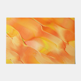 Felpudo Pequeño tallado en amarillo y muchos naranjas