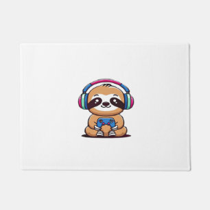 Felpudo Perezoso Gamer Chibi Kawaii � Animal Divertido Lin