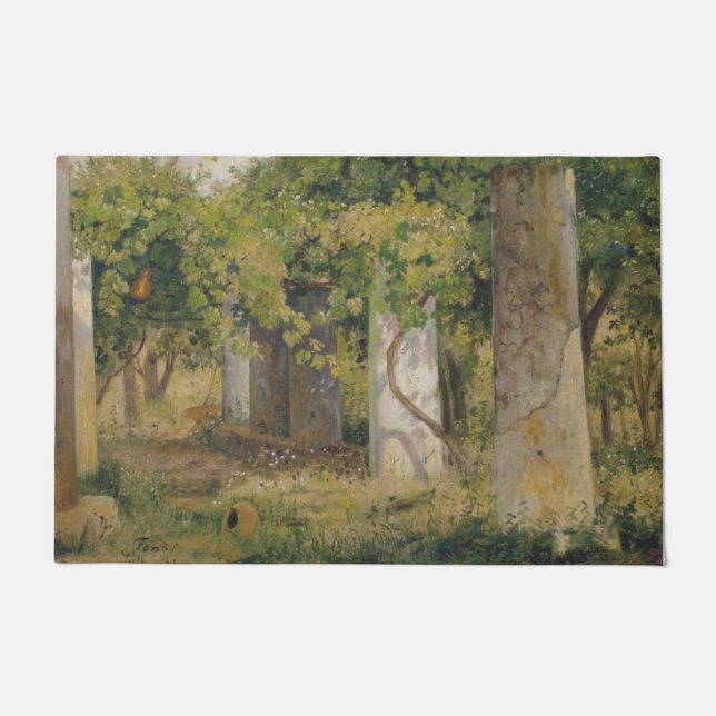 Felpudo Pérgola Con Uvas De Vino (Paisaje De Viñedo) (Anverso)