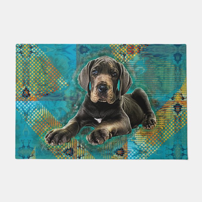 Felpudo Perrito de great dane (Anverso)
